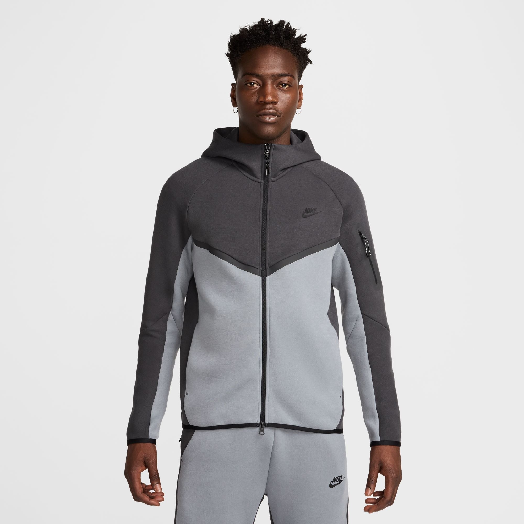 Nike Mens Tech Fleece Hoodie - Anthracite/Cool Grey by Denim Exchange