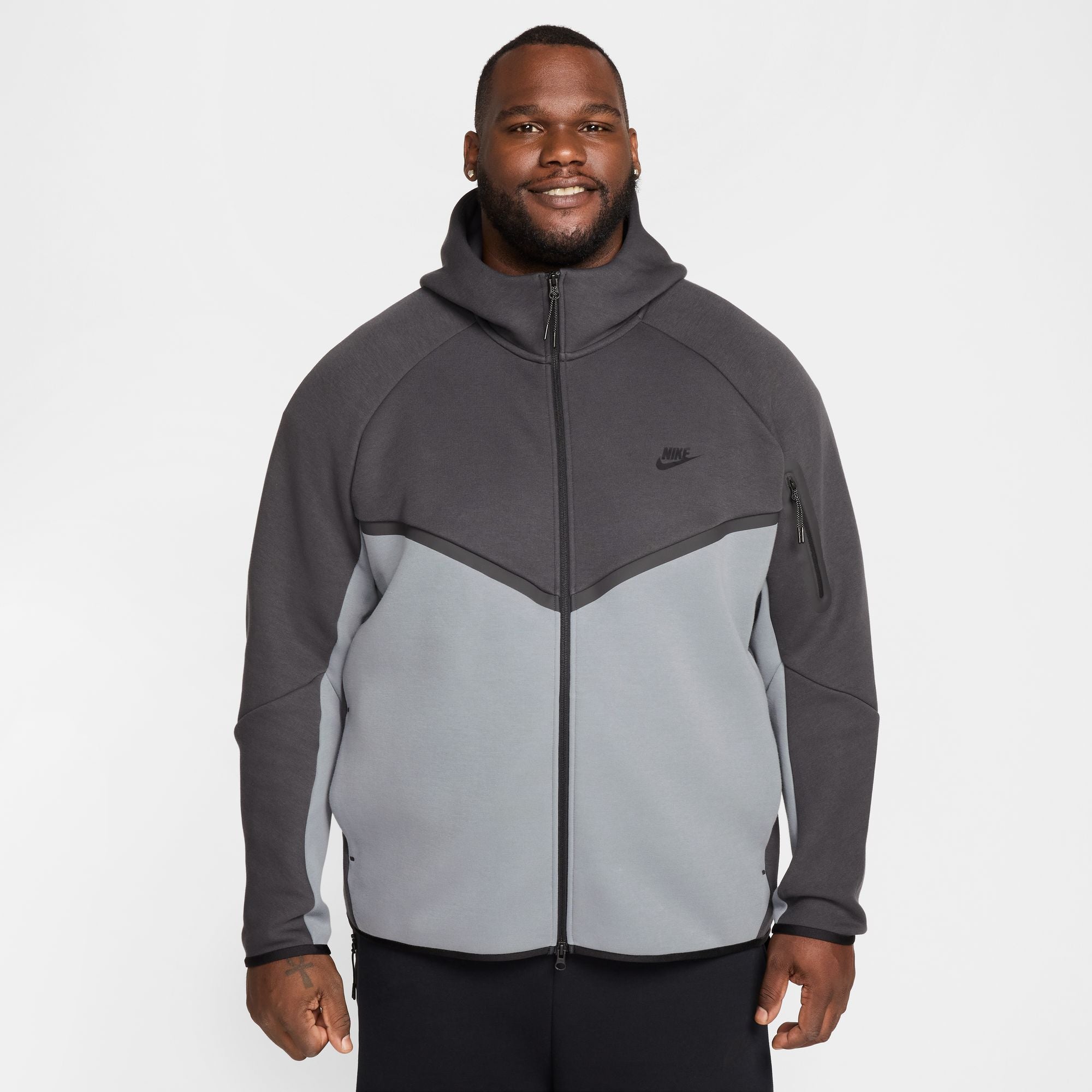 Nike Mens Tech Fleece Hoodie - Anthracite/Cool Grey by Denim Exchange