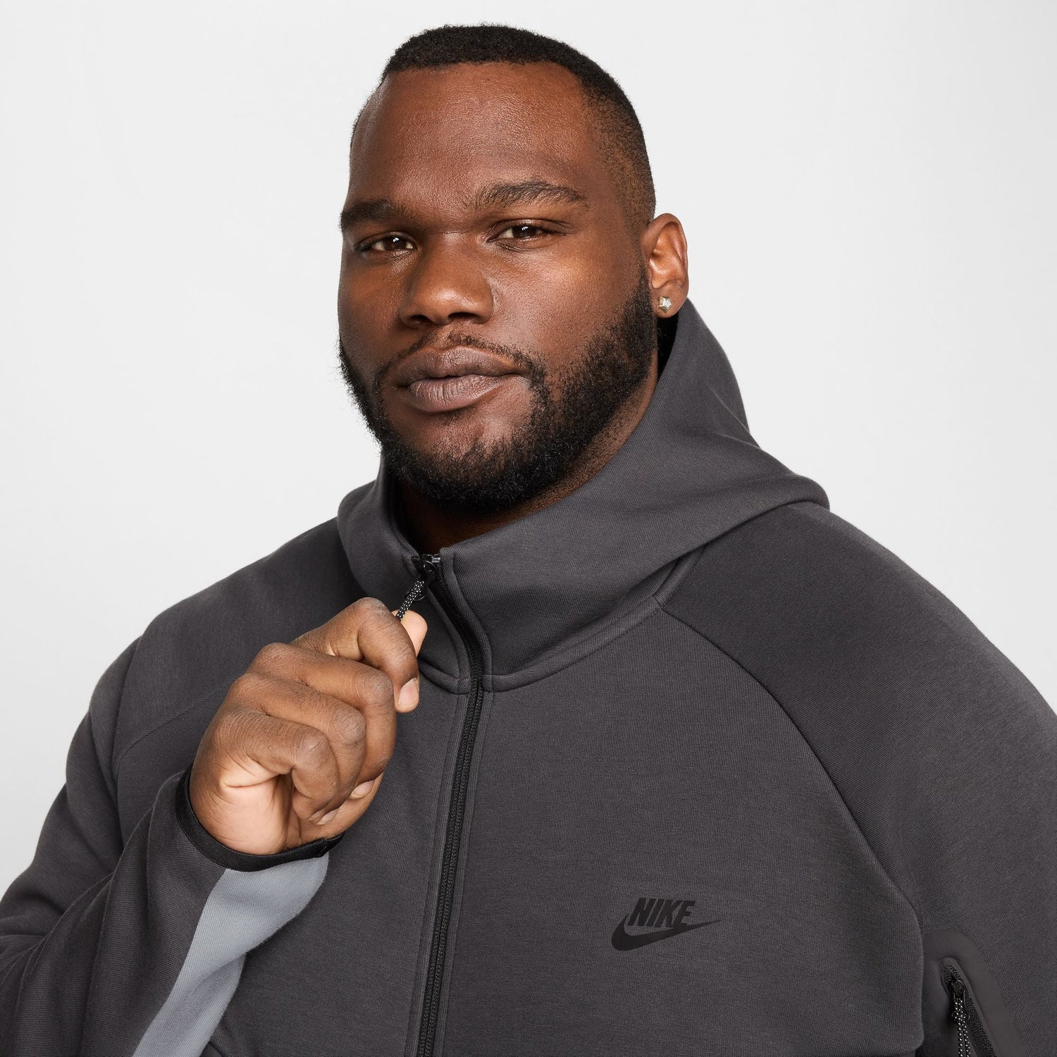 Nike Mens Tech Fleece Hoodie - Anthracite/Cool Grey by Denim Exchange