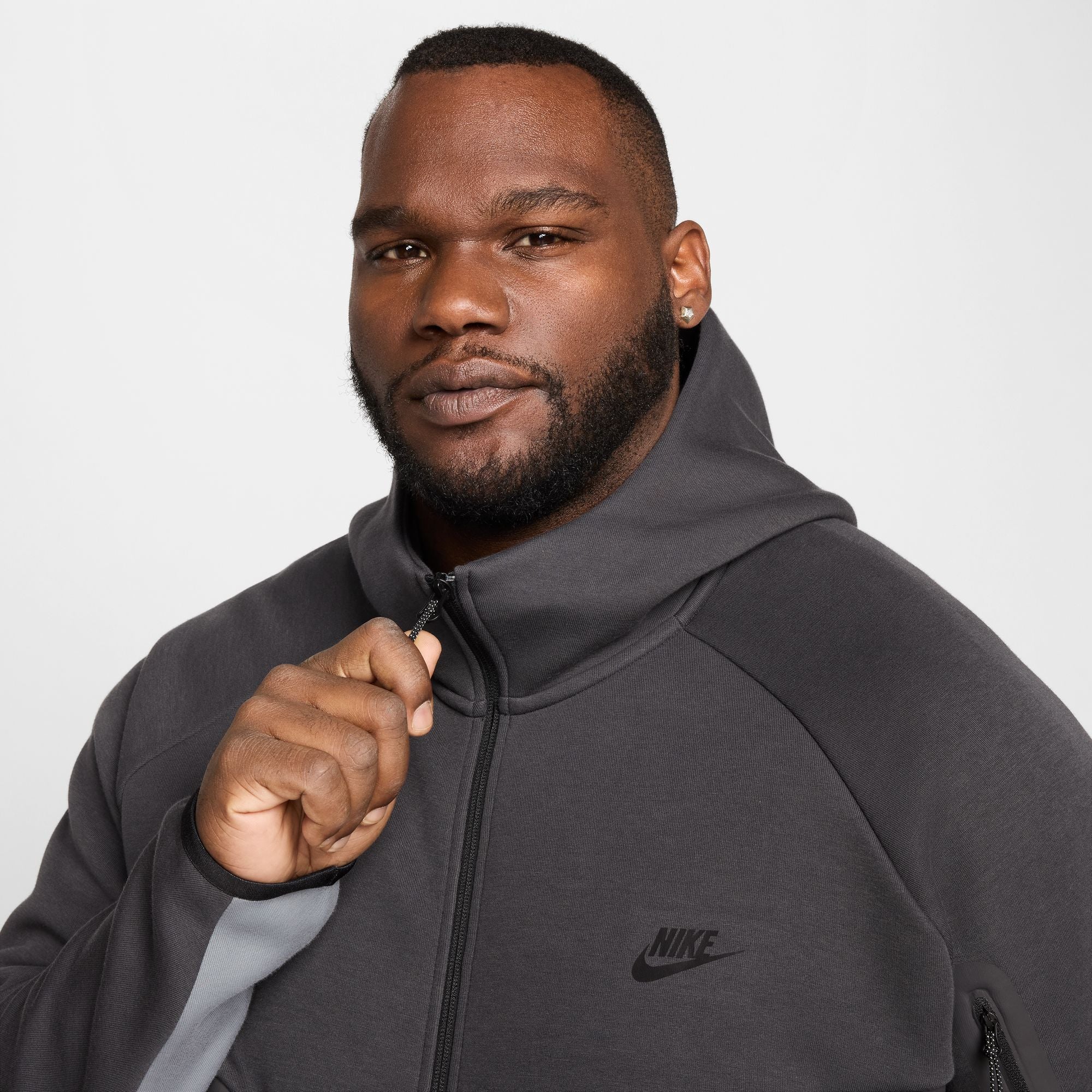 Nike Mens Tech Fleece Hoodie - Anthracite/Cool Grey by Denim Exchange