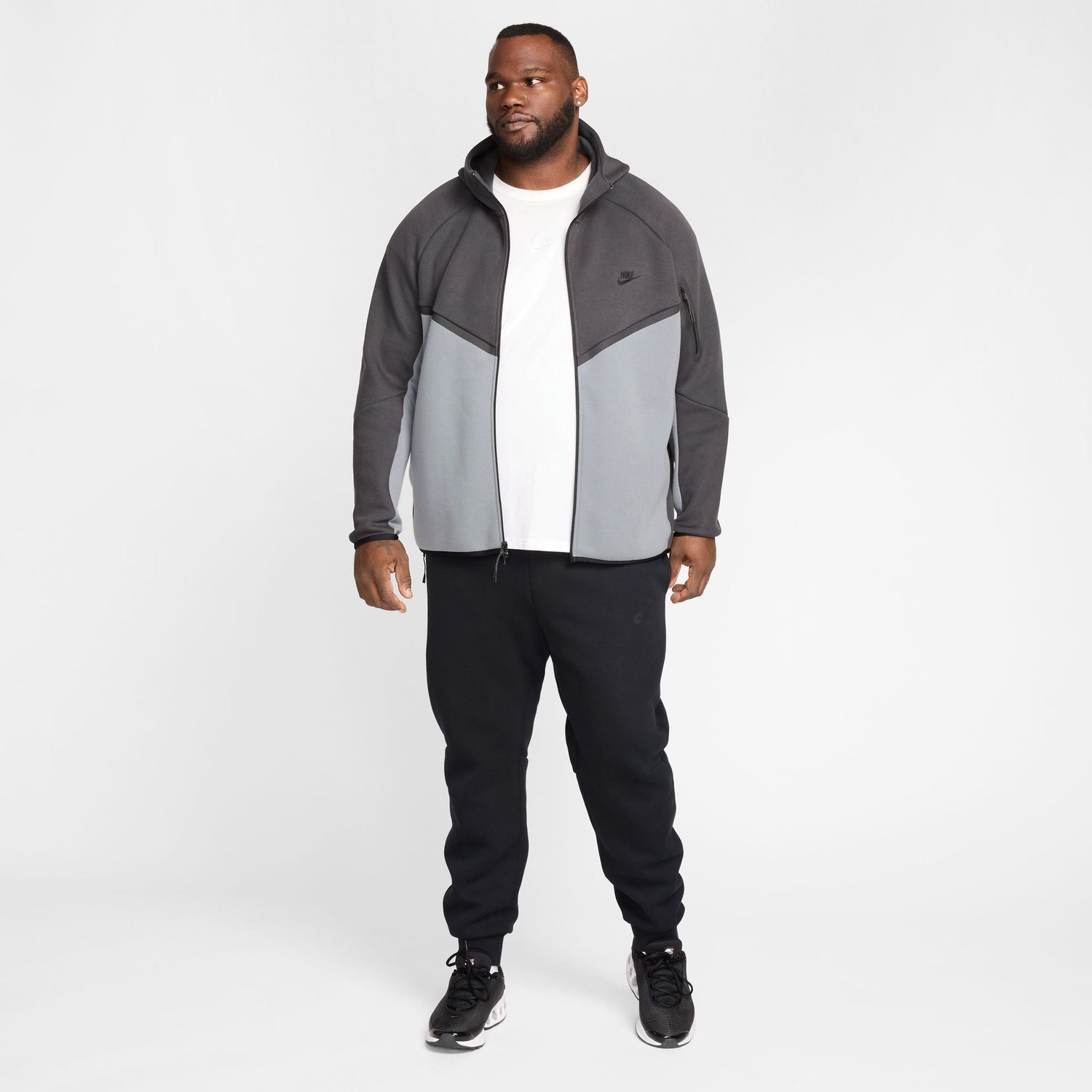 Nike Mens Tech Fleece Hoodie - Anthracite/Cool Grey by Denim Exchange