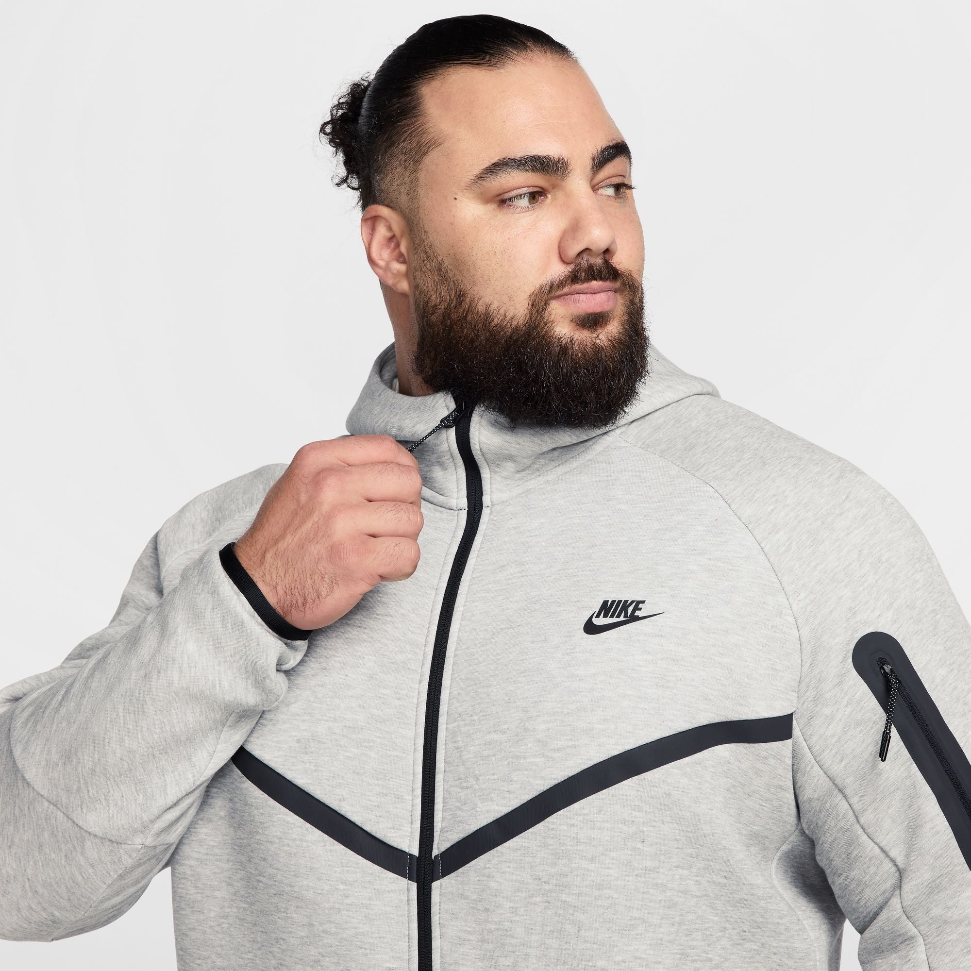 Nike Mens Tech Fleece Hoodie - Heather Grey by Denim Exchange