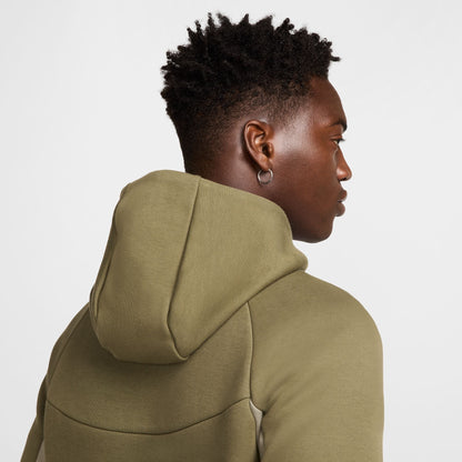 Nike Mens Tech Fleece Hoodie - Medium Olive/Light Army by Denim Exchange