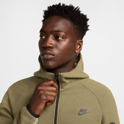 Nike Mens Tech Fleece Hoodie - Medium Olive/Light Army by Denim Exchange