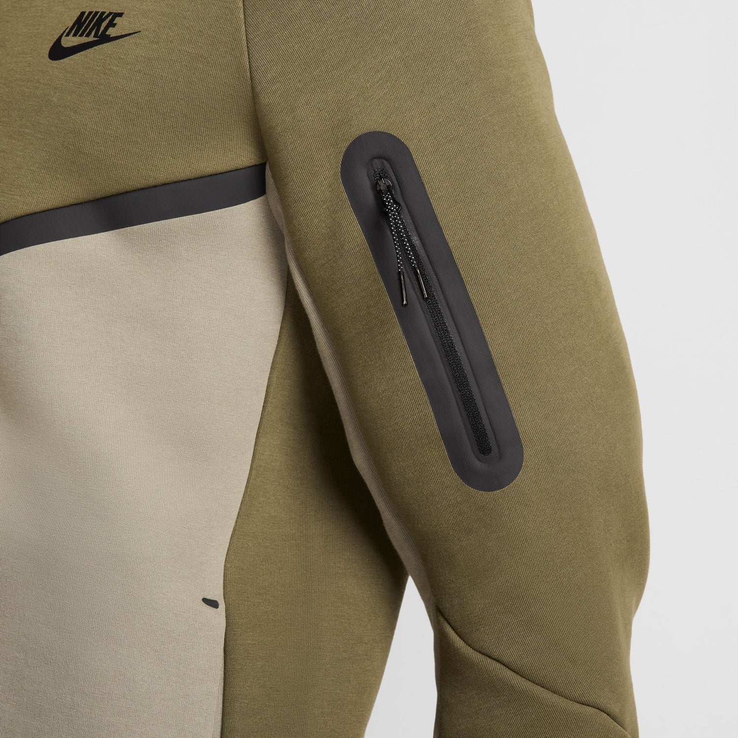 Nike Mens Tech Fleece Hoodie - Medium Olive/Light Army by Denim Exchange