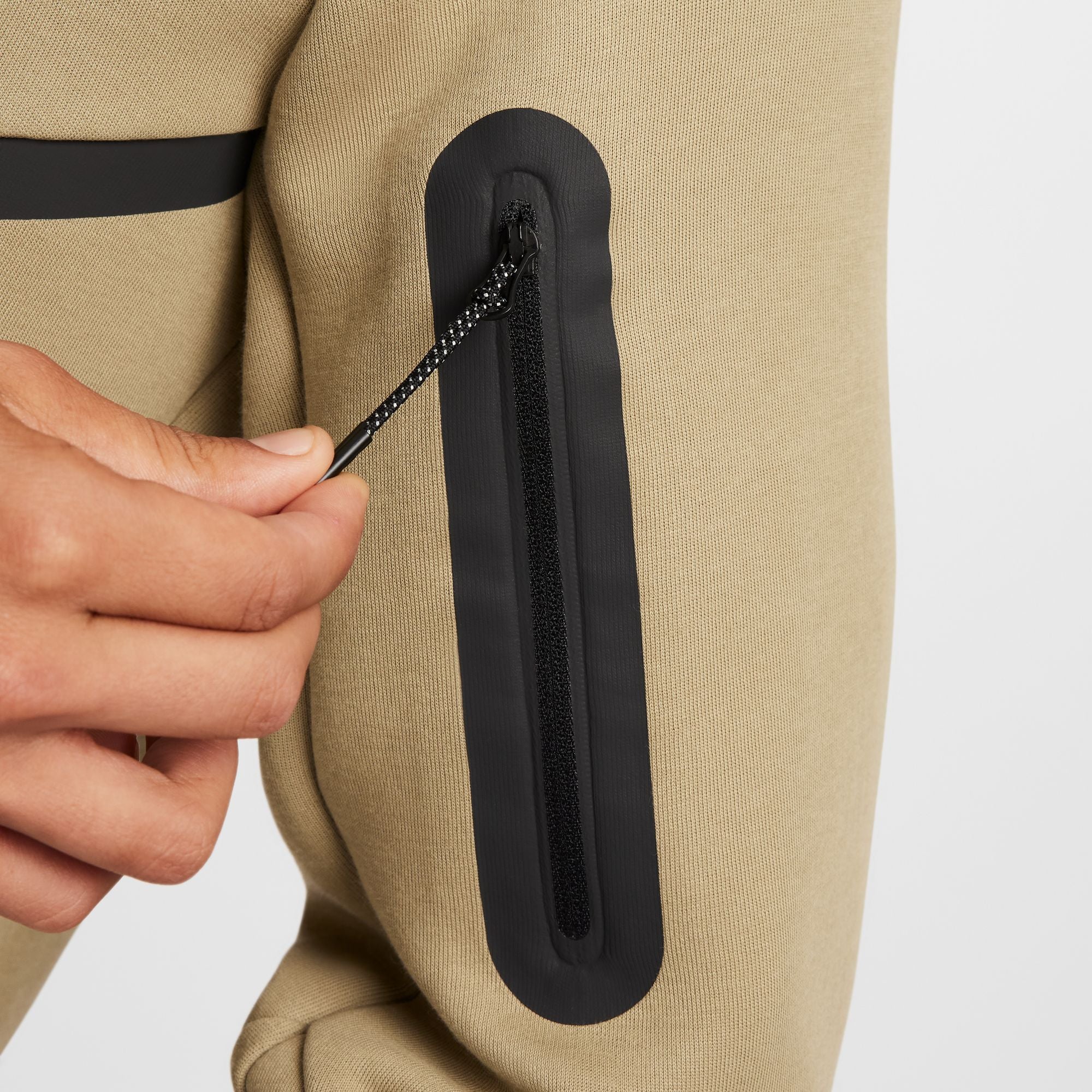 Nike Mens Tech Full Zip Windrunner Hoodie - Neutral Olive/Black by Denim Exchange