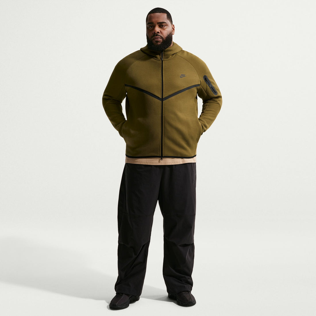 Nike Mens Tech Fleece Windrunner Jacket - Olive Flak by Denim Exchange