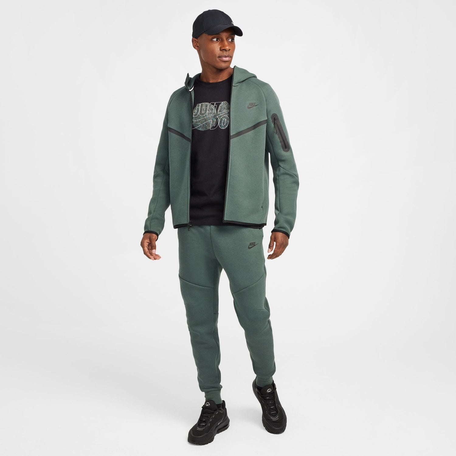 Nike Mens Tech Fleece Joggers - Green/Black by Denim Exchange