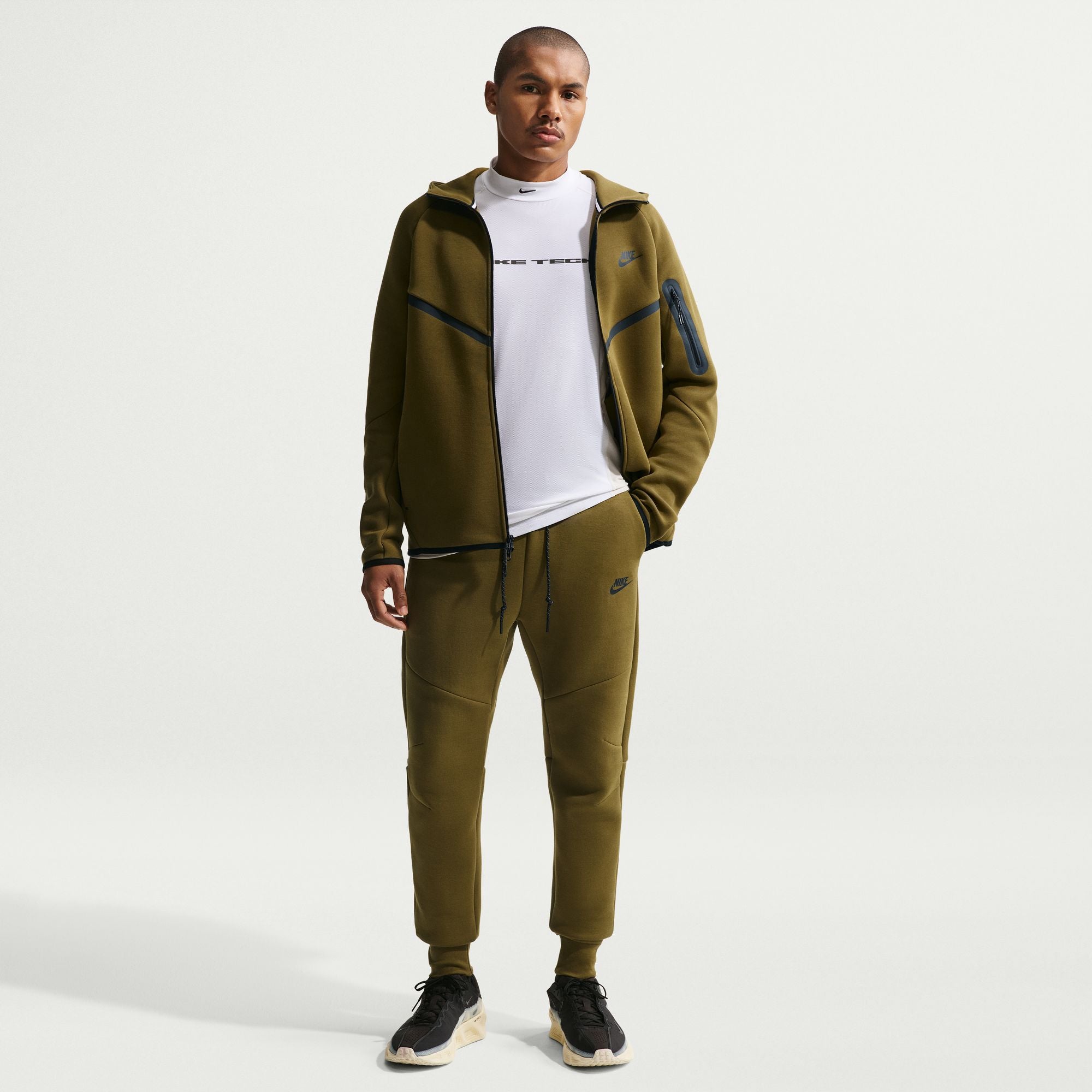 Nike Mens Tech Fleece Joggers - Olive Flak by Denim Exchange