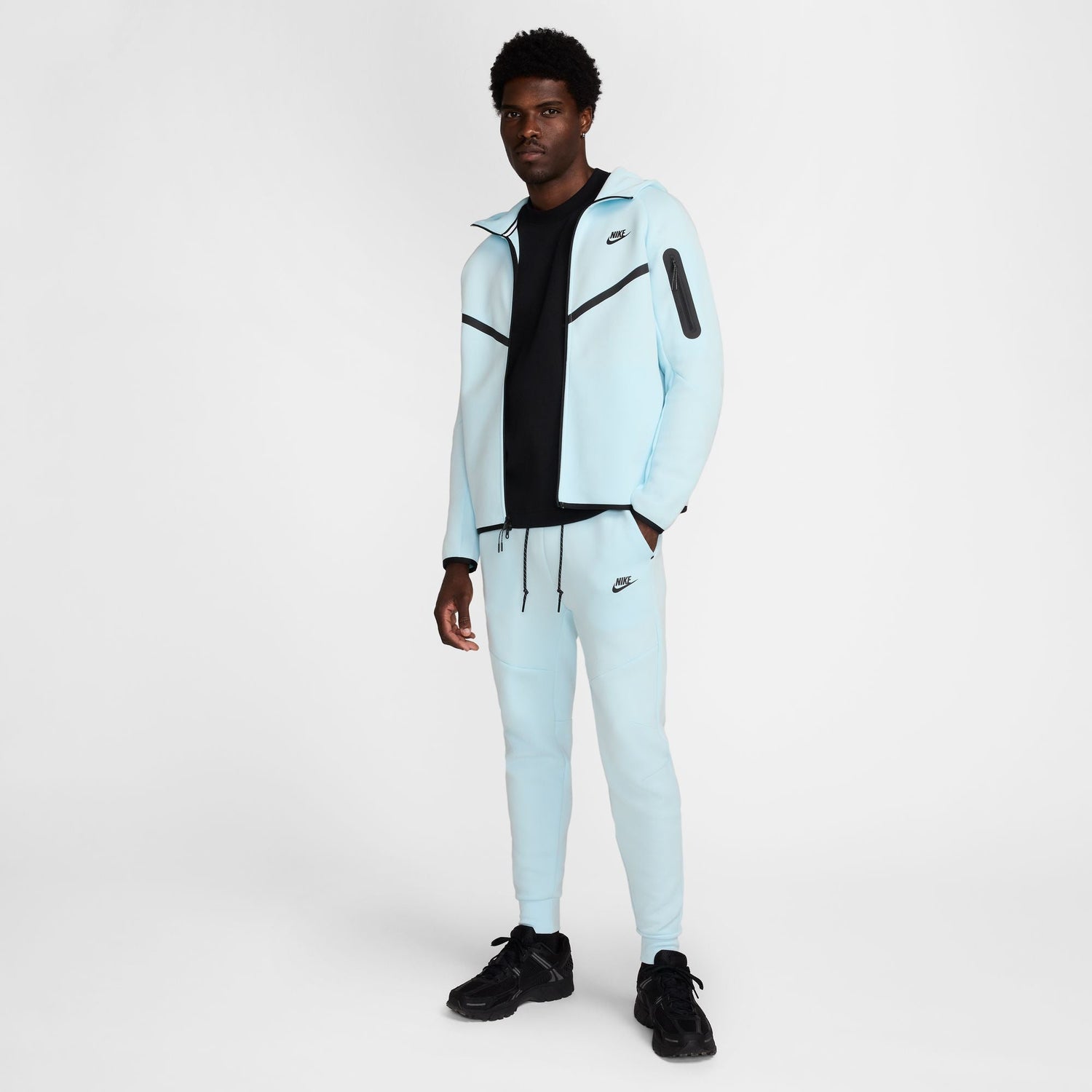 Nike Mens Tech Fleece Joggers- Glacier Blue/Black by Denim Exchange