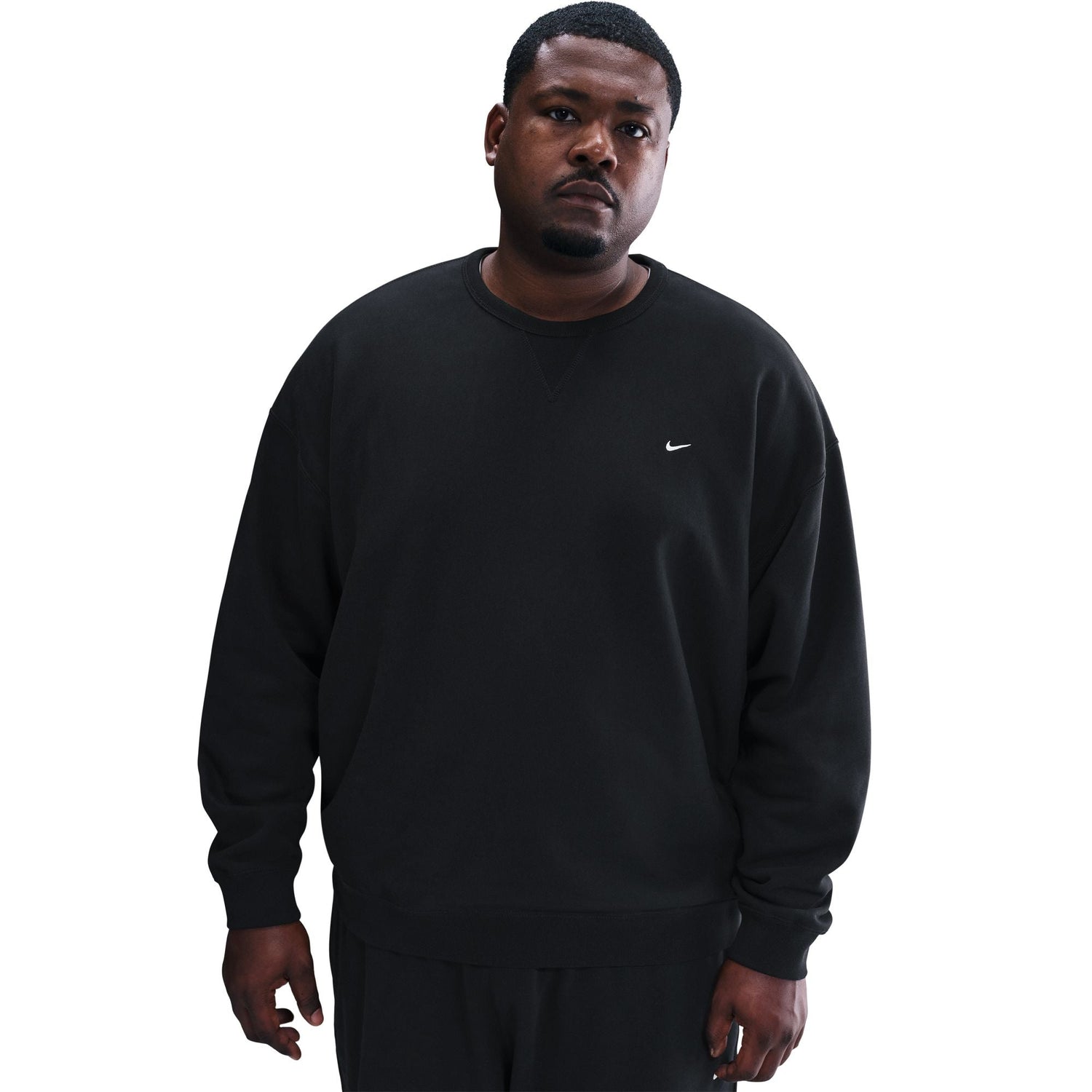 Nike Mens Solo Swoosh Crewneck - Black by Denim Exchange