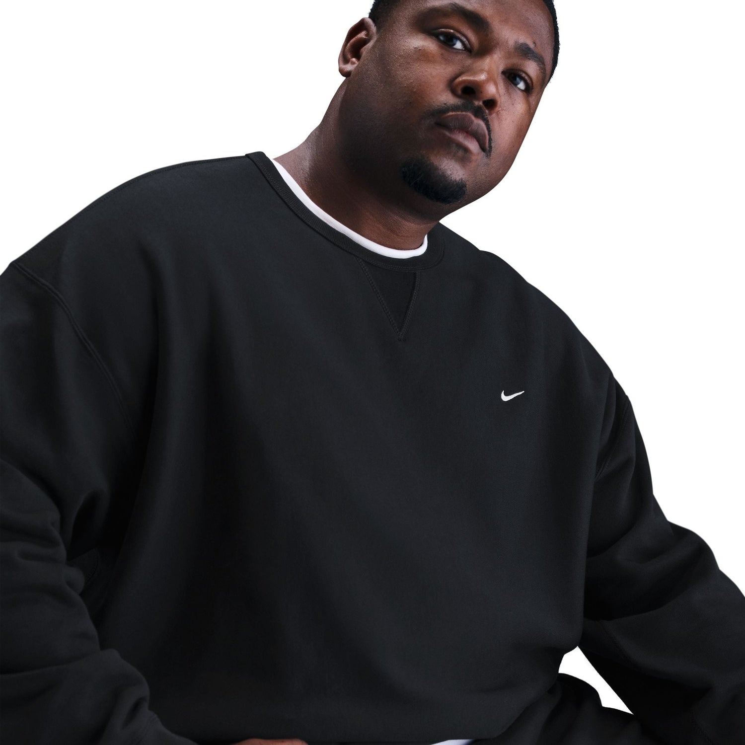 Nike Mens Solo Swoosh Crewneck - Black by Denim Exchange