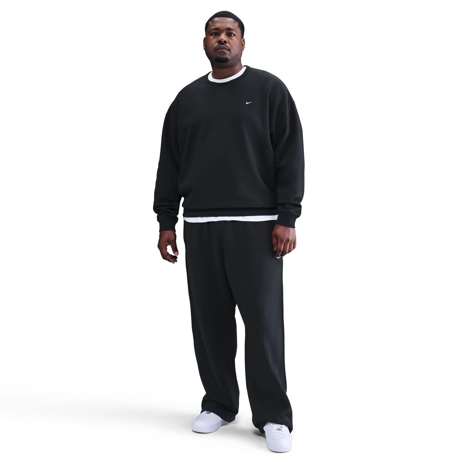Nike Mens Solo Swoosh Crewneck - Black by Denim Exchange