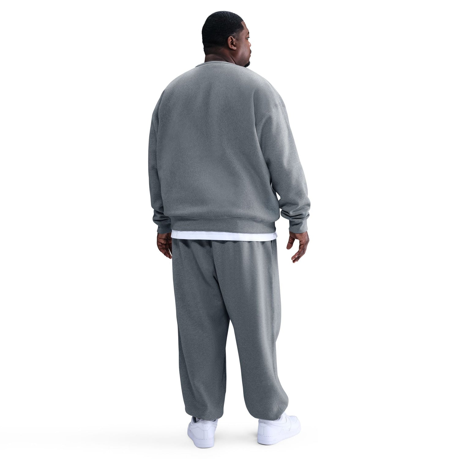 Nike Mens Heavyweight Solo Swoosh Crewneck - Dark Grey by Denim Exchange