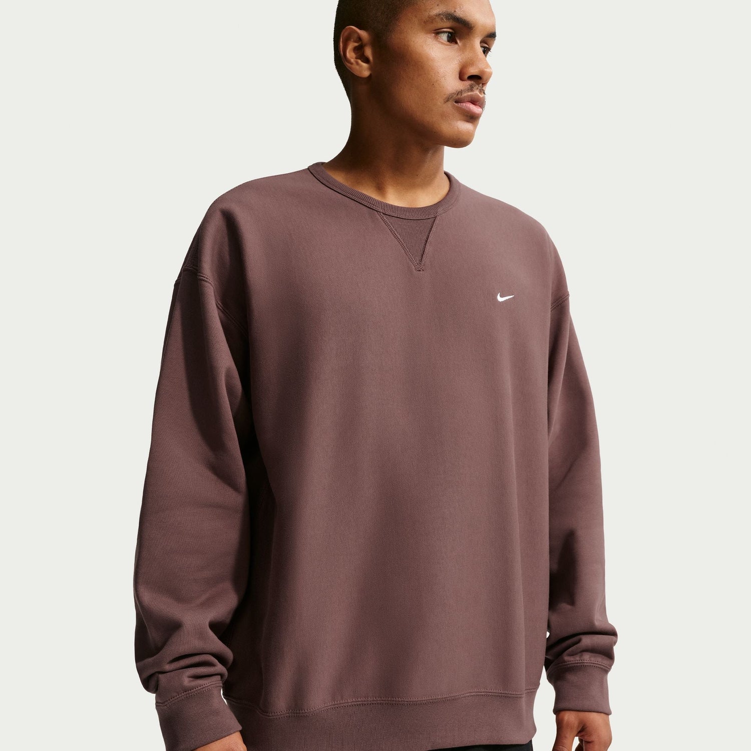 Nike Mens Solo Swoosh Crewneck - Tattoo by Denim Exchange