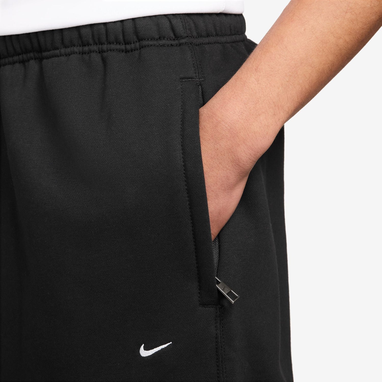 Nike Mens Solo Swoosh Open Hem Sweatpants - Black by Denim Exchange