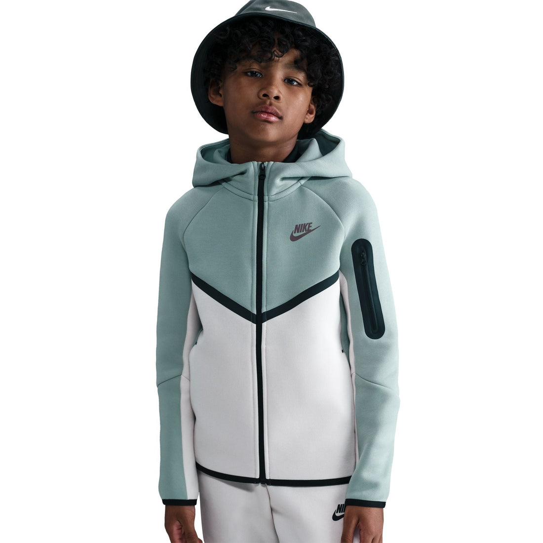 Nike Big Kids Sportswear Tech Fleece Hoodie - Dusty Sage by Denim Exchange