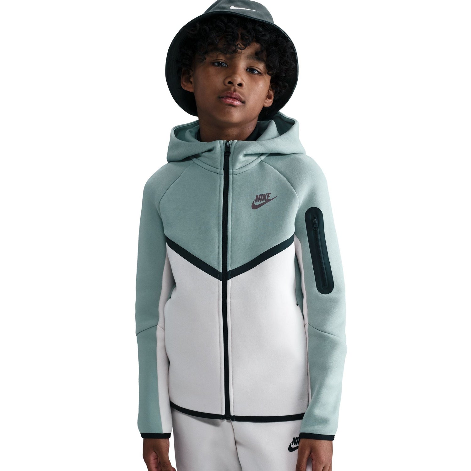 Nike Big Kids Sportswear Tech Fleece Hoodie - Dusty Sage by Denim Exchange