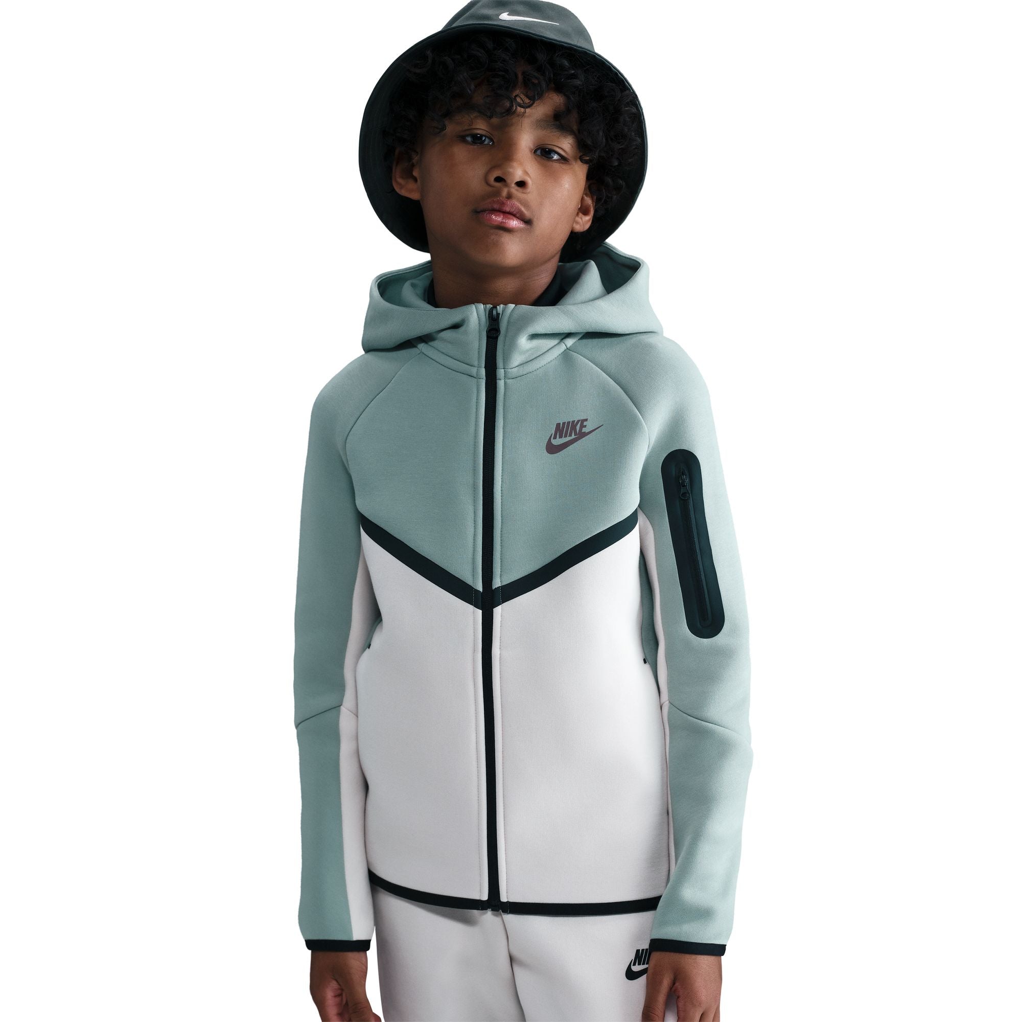 Nike Big Kids Sportswear Tech Fleece Hoodie - Dusty Sage by Denim Exchange