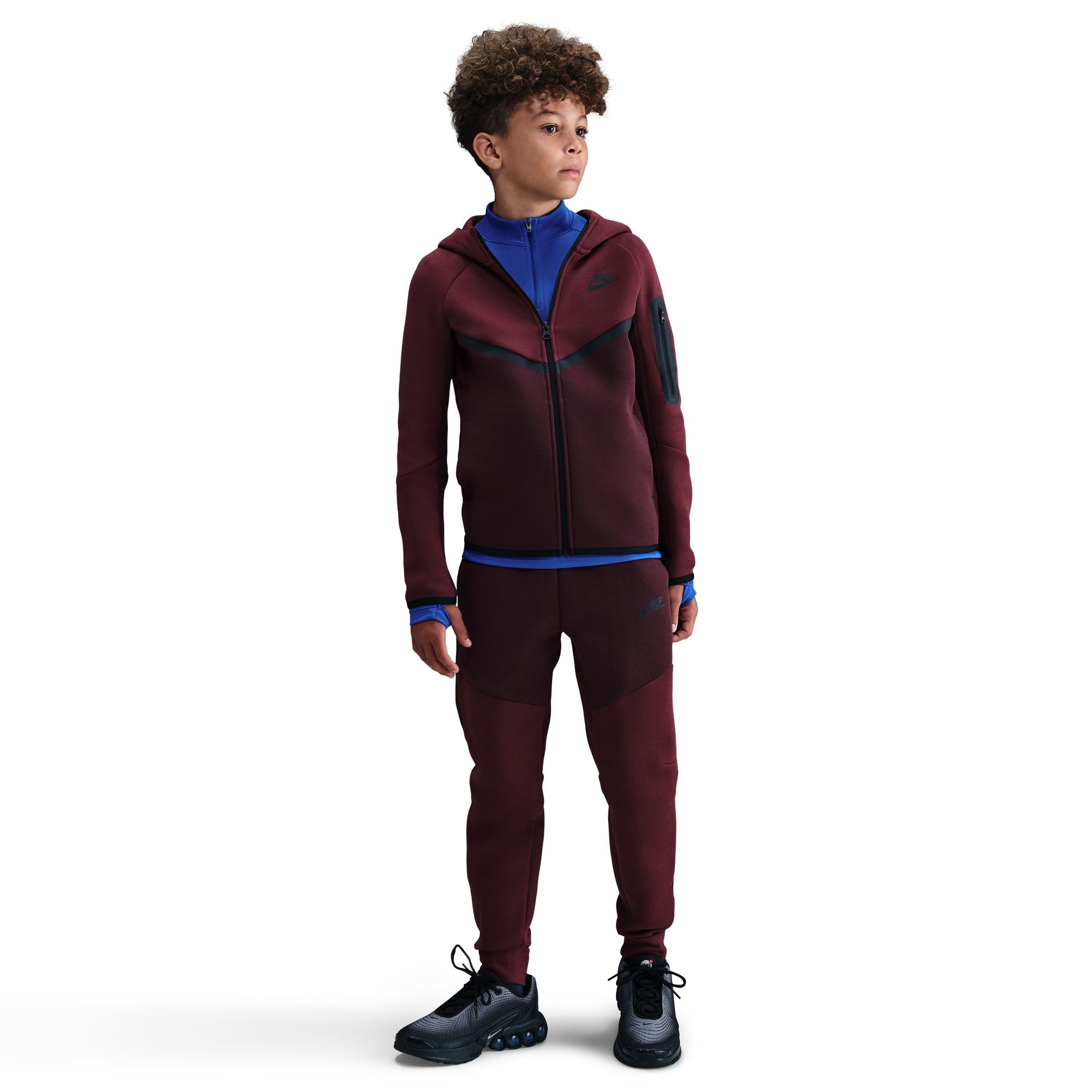 Nike Big Kids Sportswear Tech Fleece Hoodie - Burgundy Crush by Denim Exchange