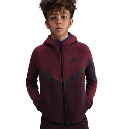 Nike Big Kids Sportswear Tech Fleece Hoodie - Burgundy Crush by Denim Exchange