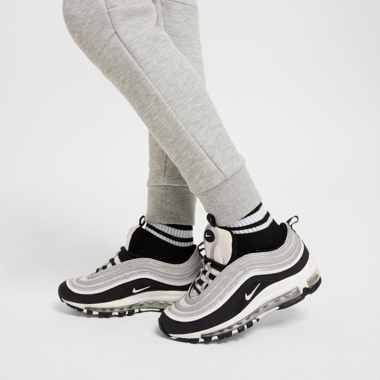 Nike Big Kids Sportswear Tech Fleece Joggers - Heather Grey by Denim Exchange