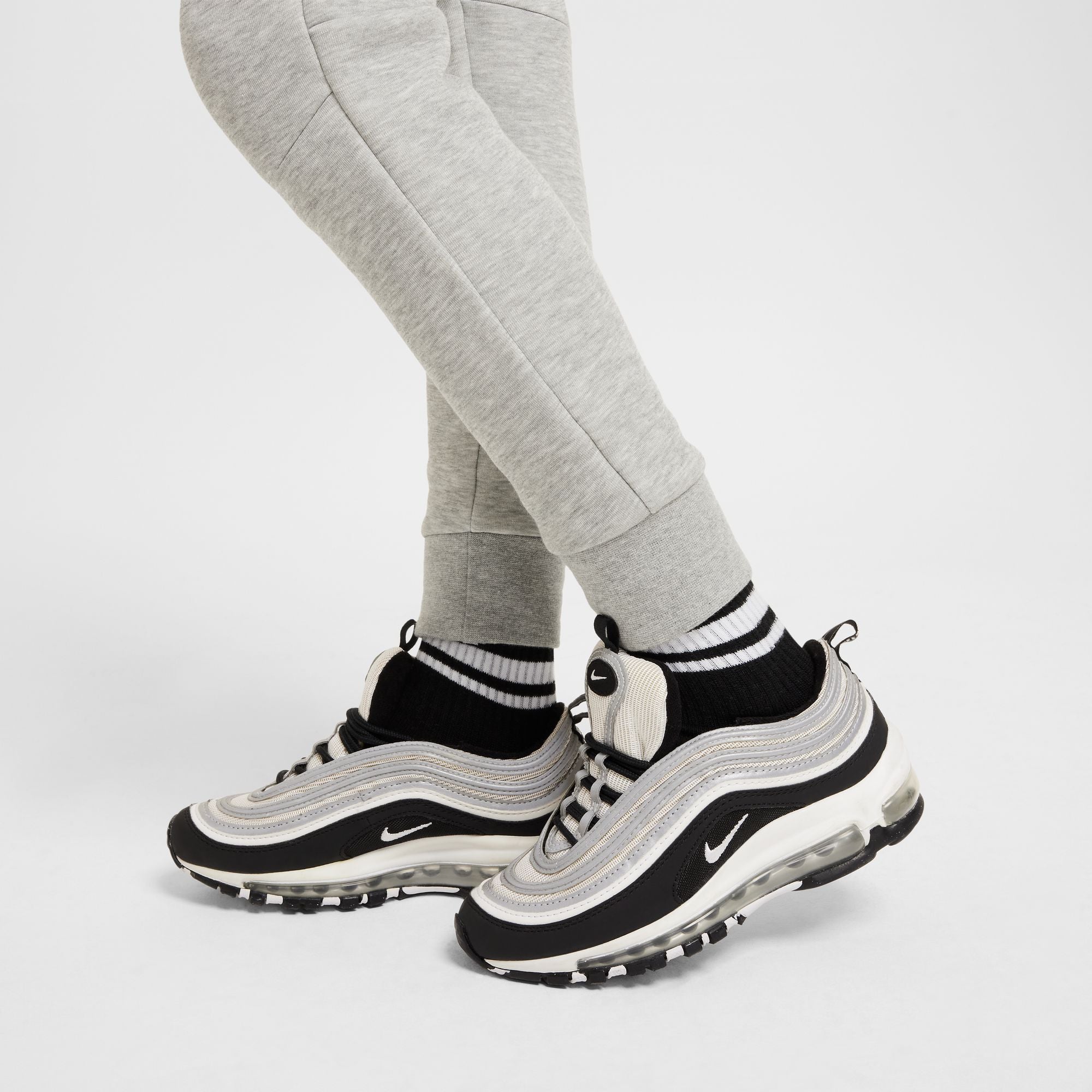 Nike Big Kids Sportswear Tech Fleece Joggers - Heather Grey by Denim Exchange