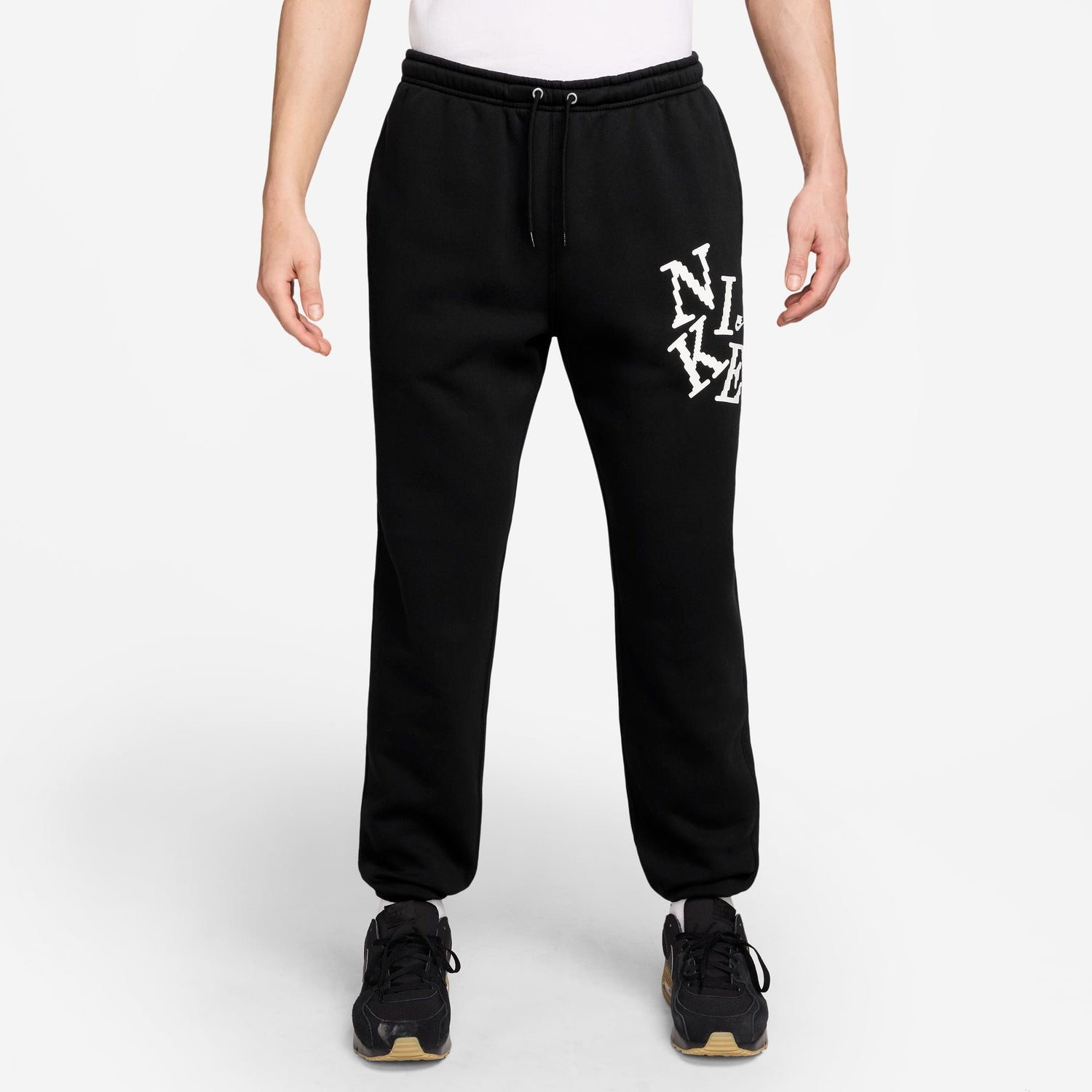 Nike Mens Cuffed Fleece Joggers - Black by Denim Exchange