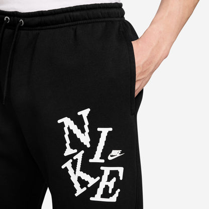 Nike Mens Cuffed Fleece Joggers - Black by Denim Exchange
