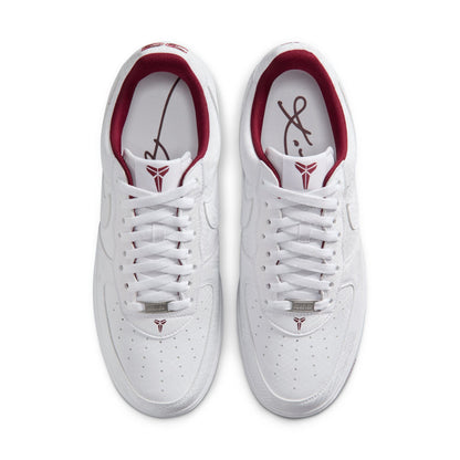 Nike Mens Kobe Air Force 1 Low - White/Team Red by Denim Exchange