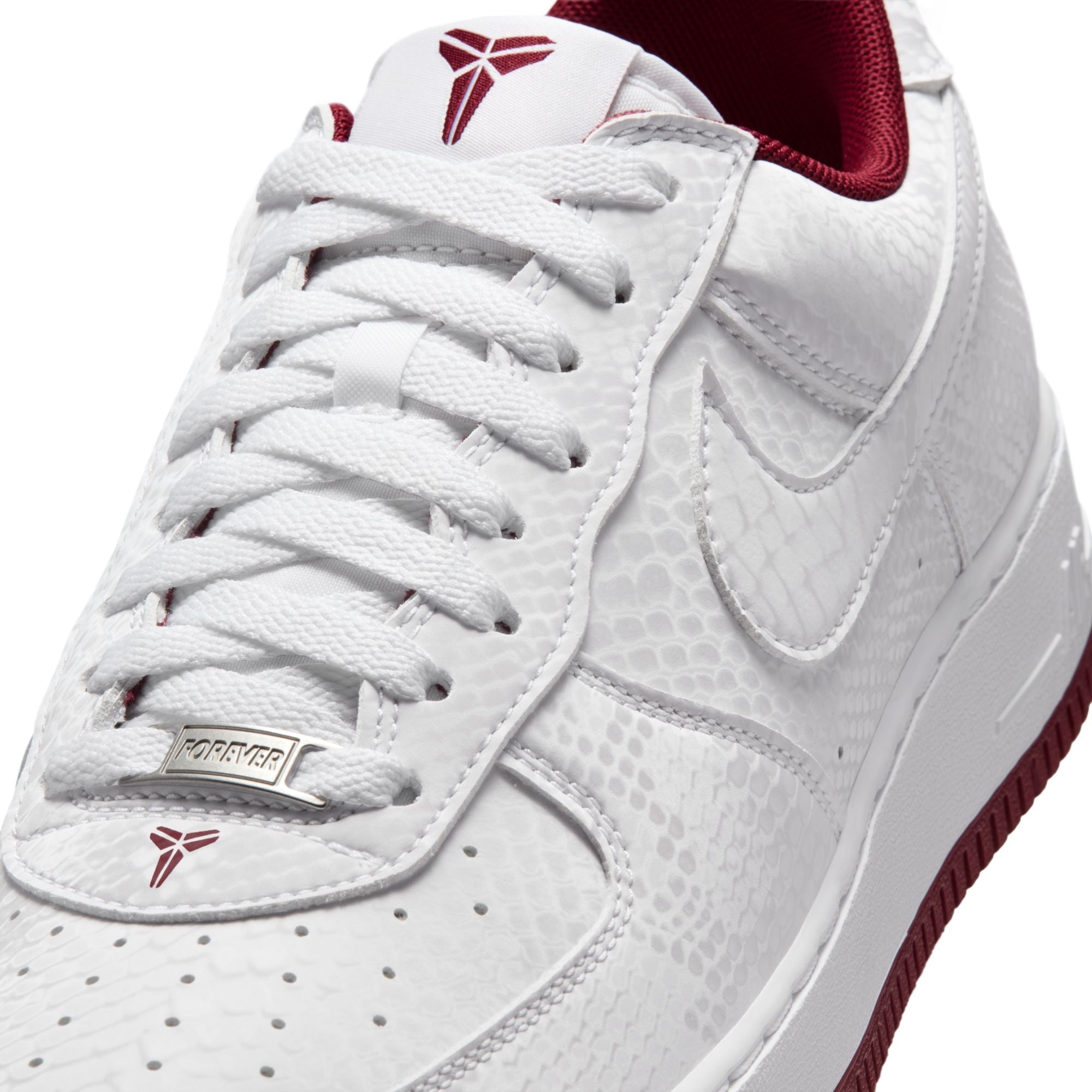 Nike Mens Kobe Air Force 1 Low - White/Team Red by Denim Exchange