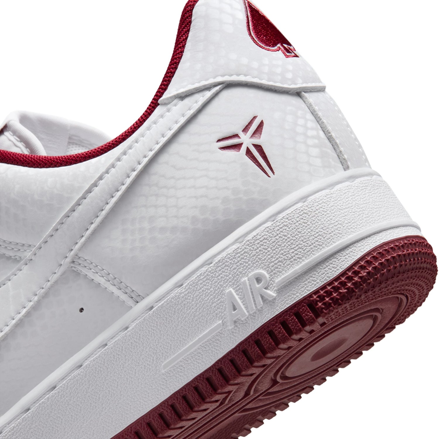 Nike Mens Kobe Air Force 1 Low - White/Team Red by Denim Exchange