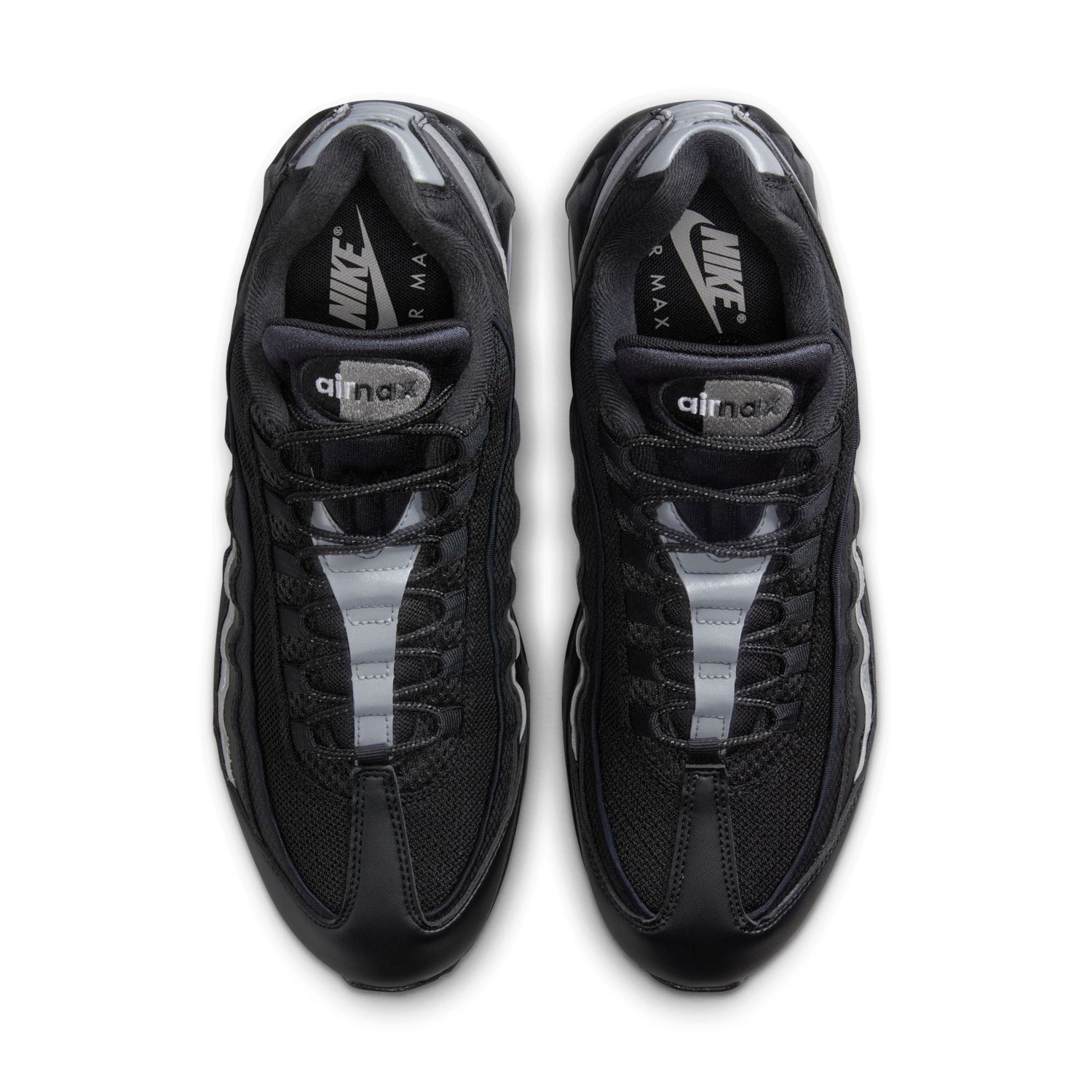 Nike Mens Air Max 95 "Big Bubble" - Black/Metallic Silver by Denim Exchange