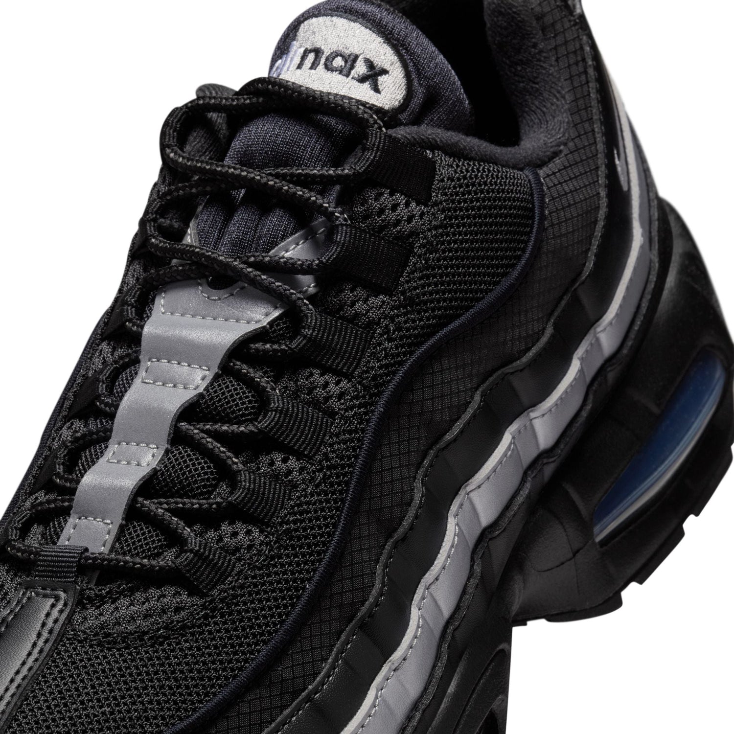 Nike Mens Air Max 95 "Big Bubble" - Black/Metallic Silver by Denim Exchange