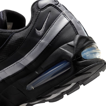Nike Mens Air Max 95 "Big Bubble" - Black/Metallic Silver by Denim Exchange