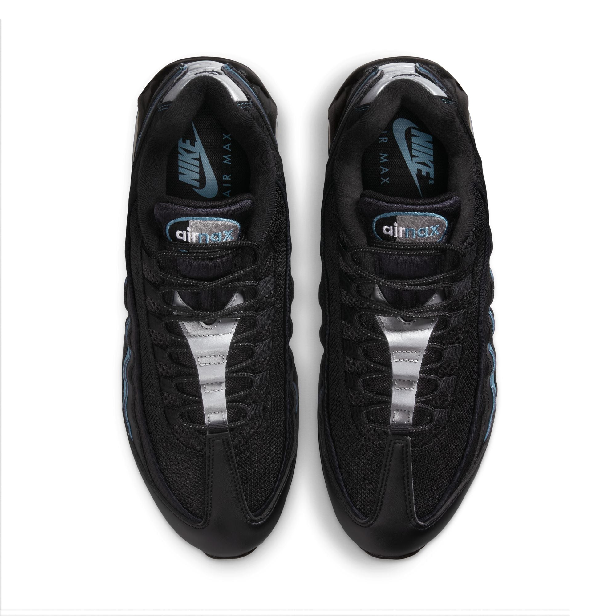 Nike Mens Air Max 95 "Big Bubble" - Black/Smokey Blue by Denim Exchange