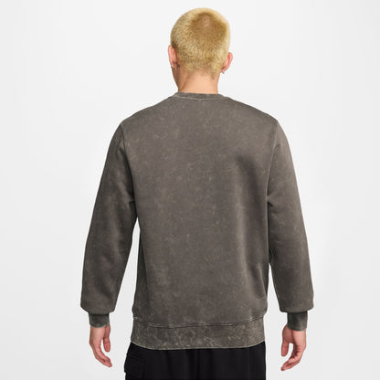 Nike Mens Sportswear Club Fleece Crewneck - Cave Stone by Denim Exchange