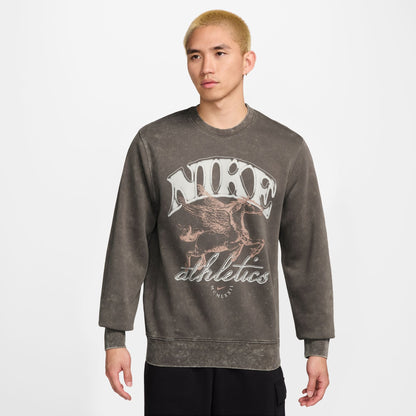 Nike Mens Sportswear Club Fleece Crewneck - Cave Stone by Denim Exchange
