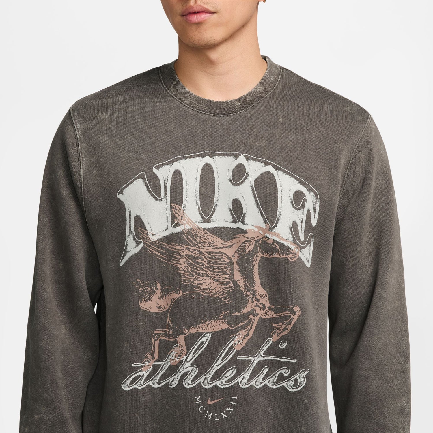 Nike Mens Sportswear Club Fleece Crewneck - Cave Stone by Denim Exchange