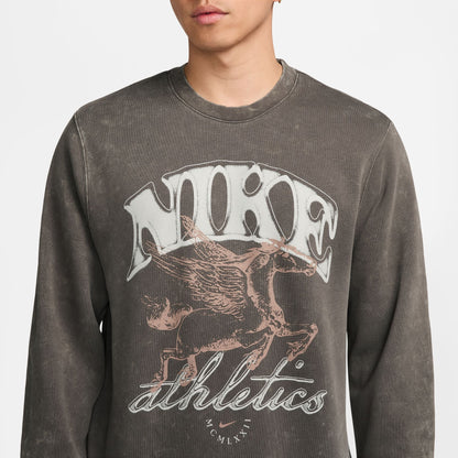 Nike Mens Sportswear Club Fleece Crewneck - Cave Stone by Denim Exchange