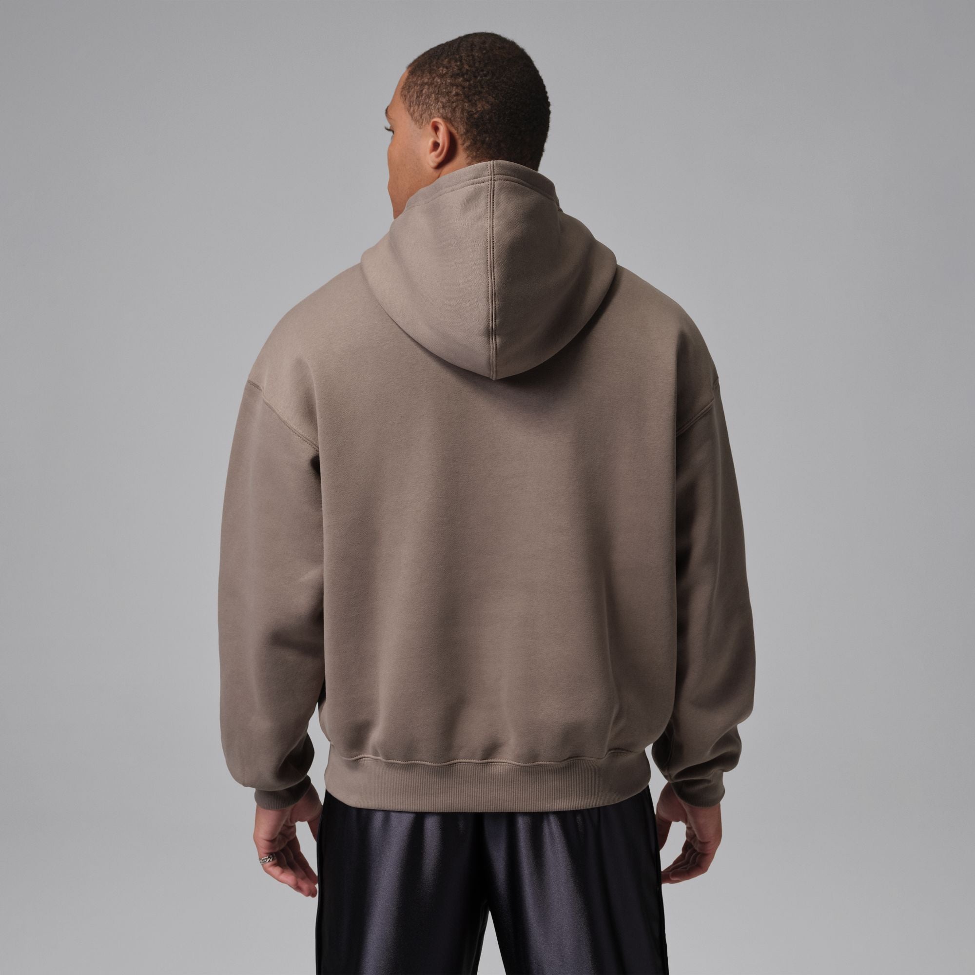 Air Jordan Mens Brooklyn Fleece Pullover Hoodie - Olive Grey by Denim Exchange