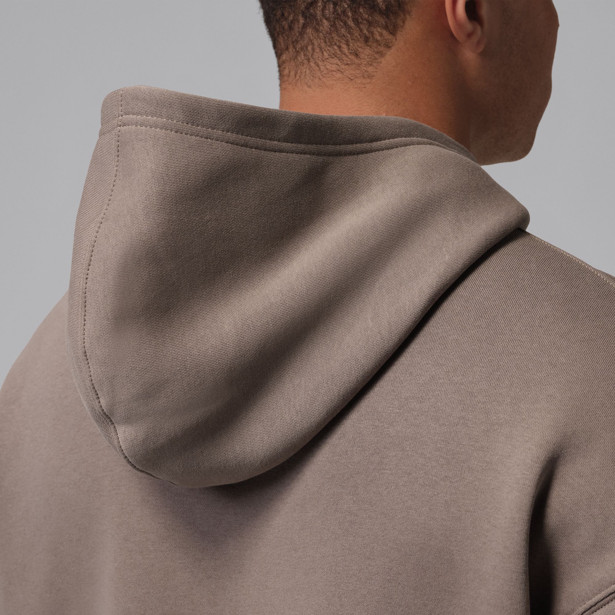 Air Jordan Mens Brooklyn Fleece Pullover Hoodie - Olive Grey by Denim Exchange