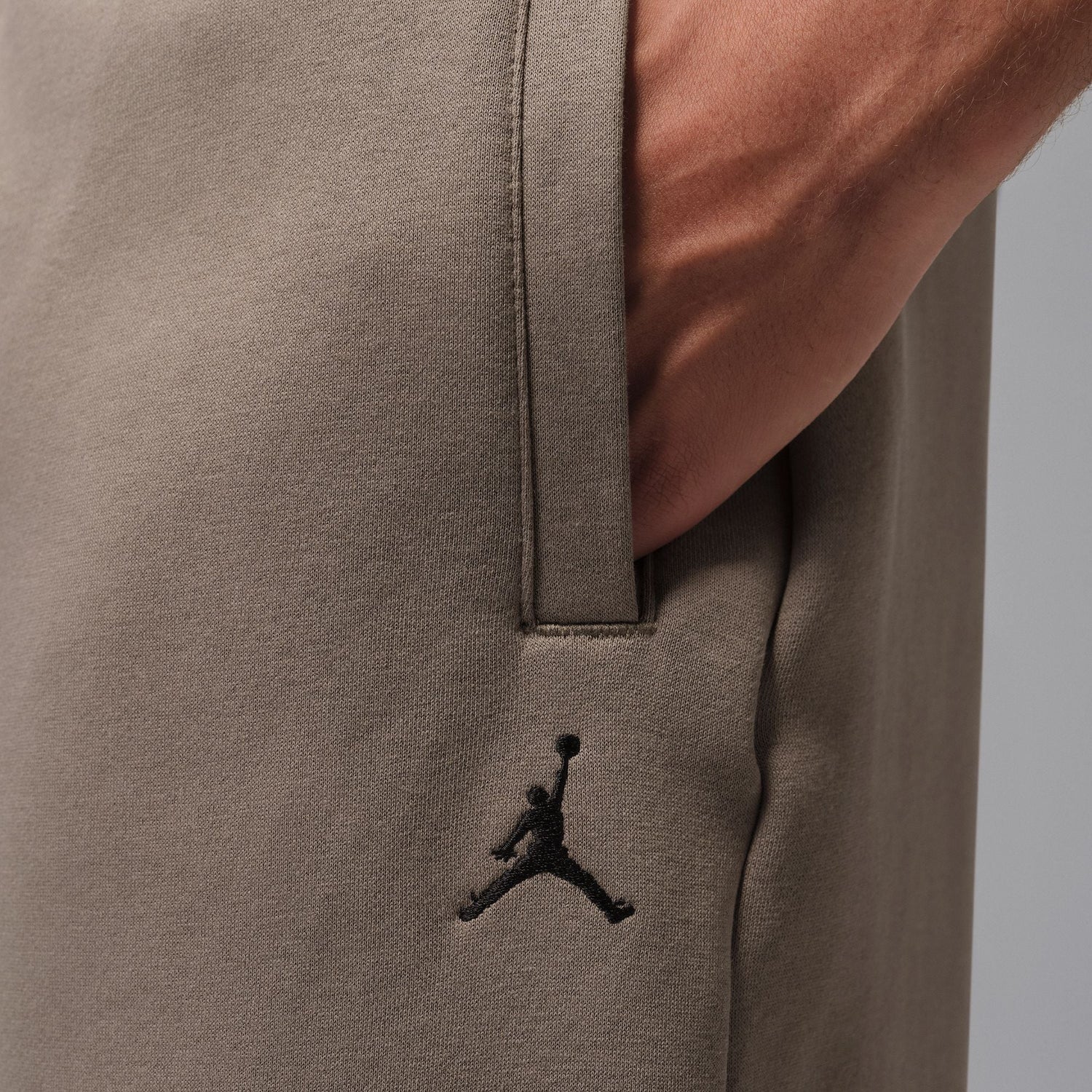 Air Jordan Mens Oversized Open Hem Sweatpants - Olive Grey by Denim Exchange