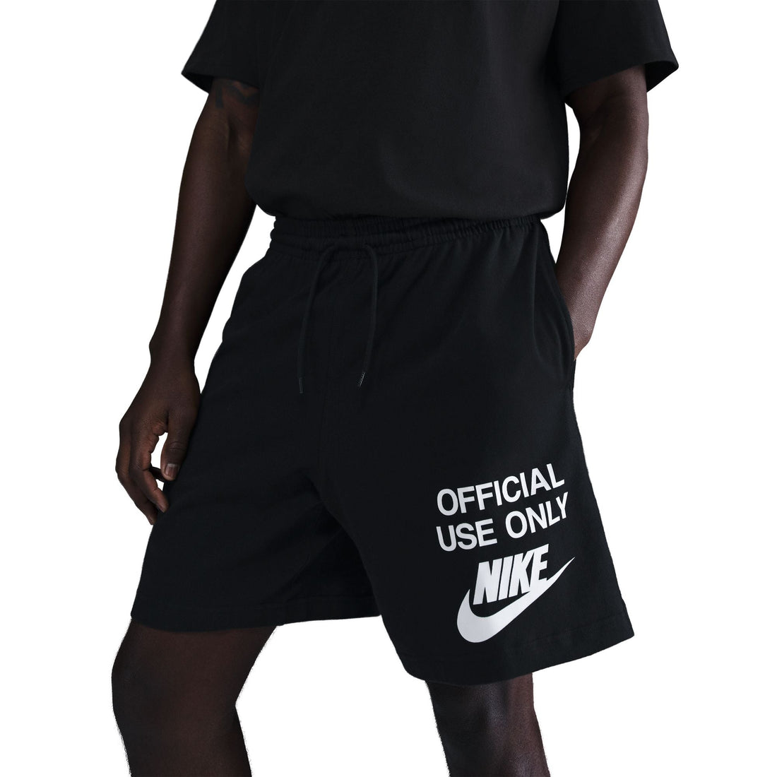 Nike Mens Club Knit Shorts - Black/White by Denim Exchange