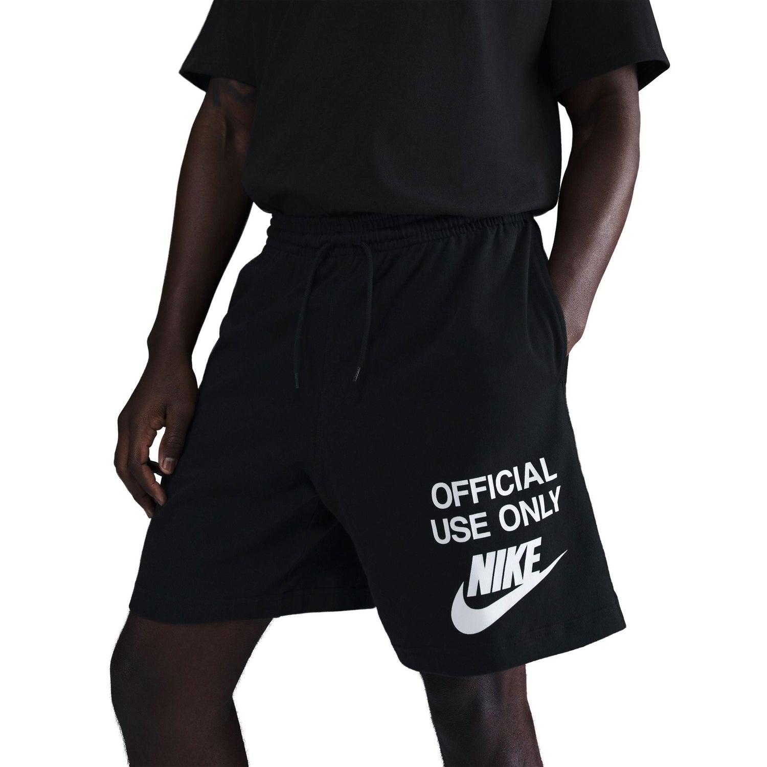 Nike Mens Club Knit Shorts - Black/White by Denim Exchange