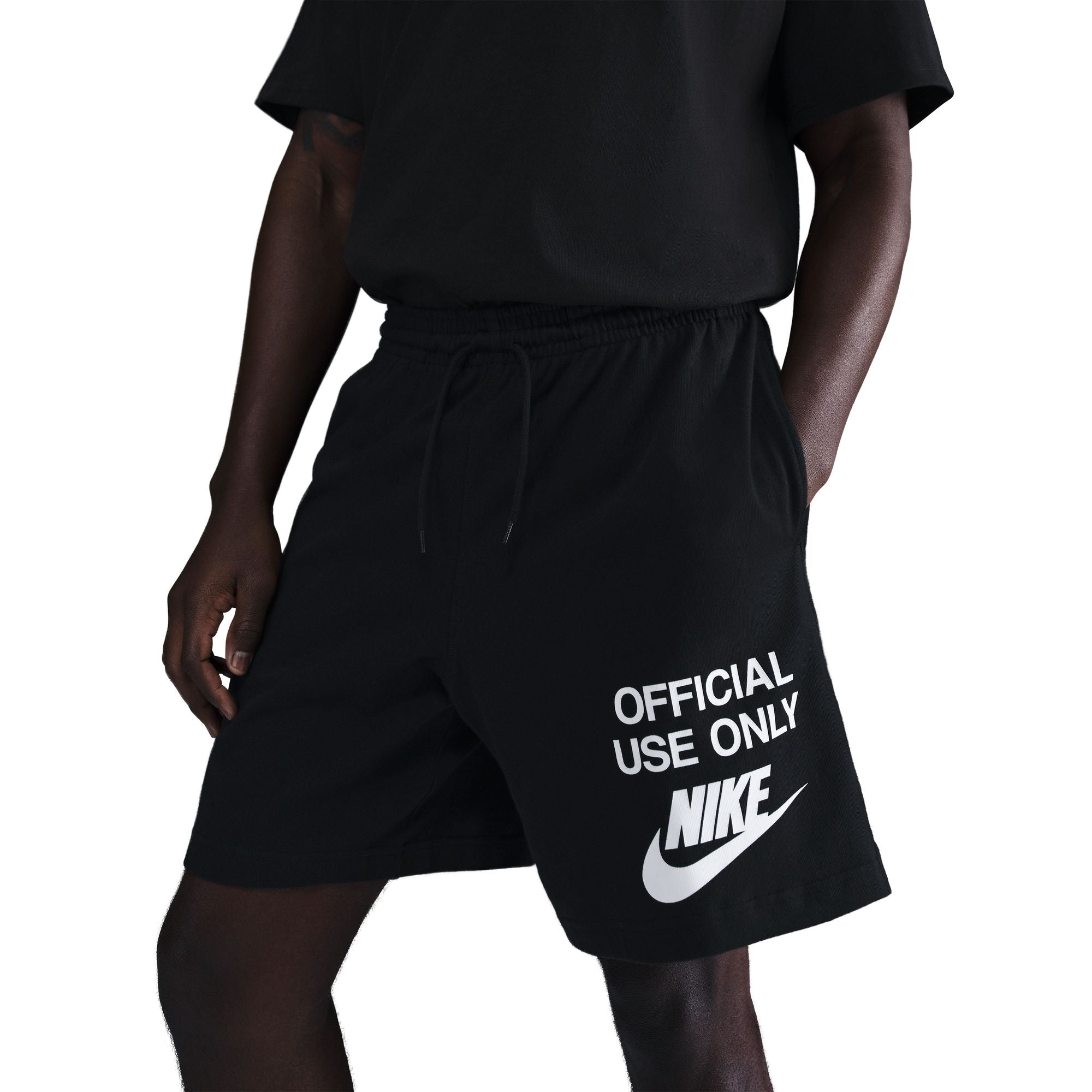 Nike Mens Club Knit Shorts - Black/White by Denim Exchange