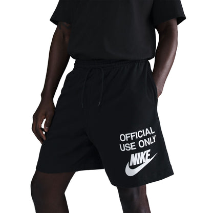 Nike Mens Club Knit Shorts - Black/White by Denim Exchange