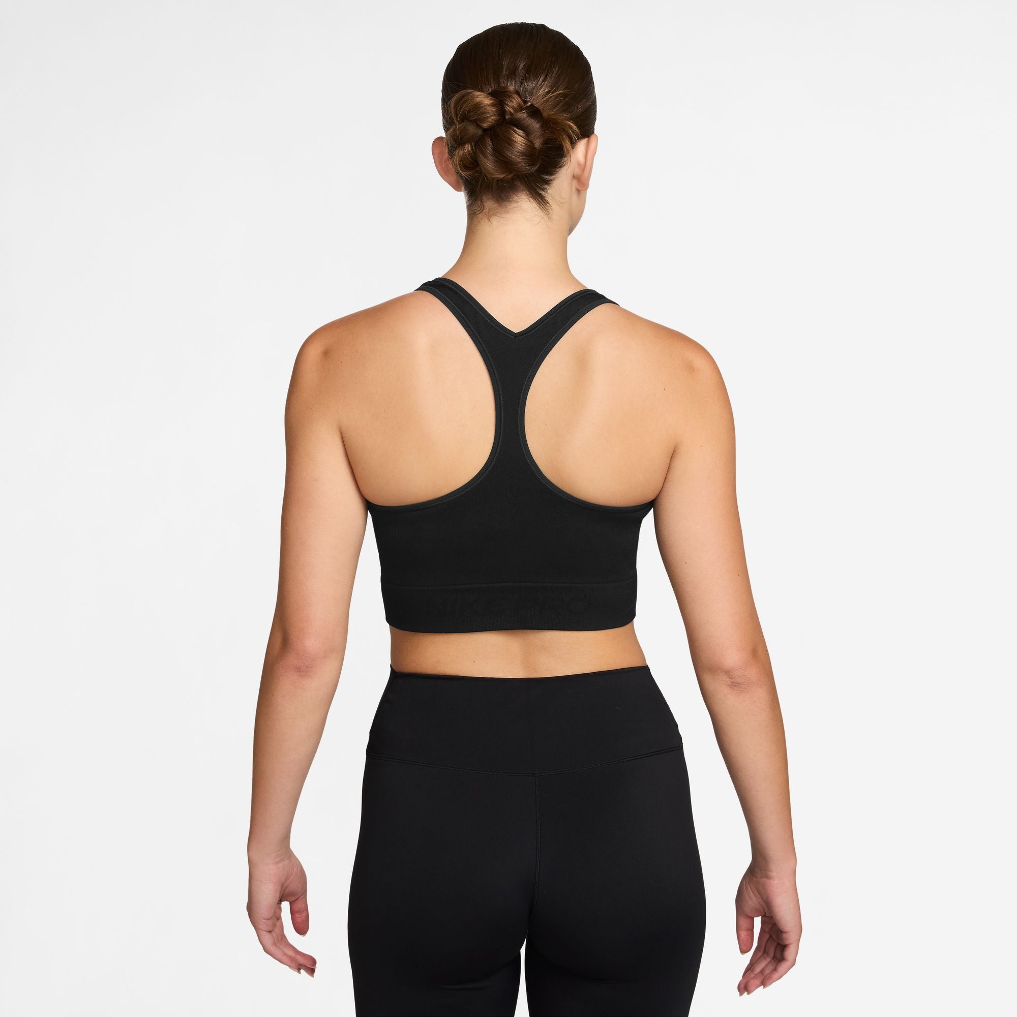Nike Womens Pro Seamless Cropped Tank Top - Black by Denim Exchange