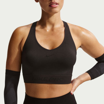 Nike Womens Pro Seamless Cropped Tank Top - Black by Denim Exchange