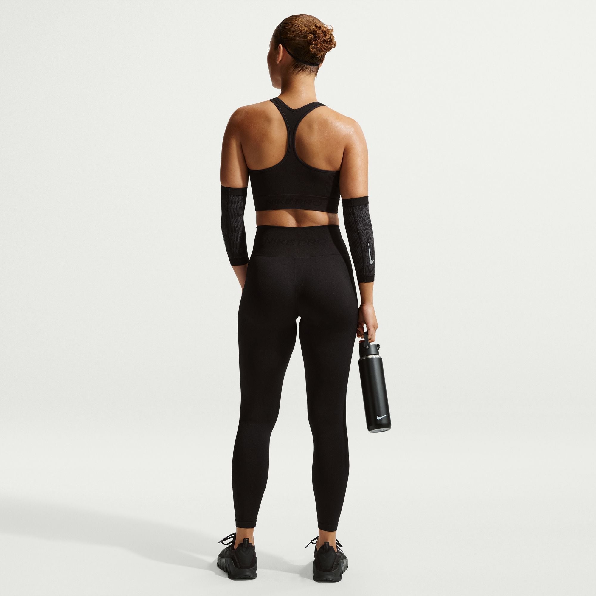Nike Womens Pro Seamless Cropped Tank Top - Black by Denim Exchange